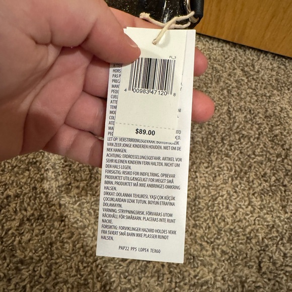 Black Glitter Mickey Mouse Head Purse, Cross Body - Picture 5 of 6